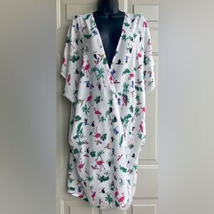 LOFT Outlet White Animal Open Kimono-Women Size M/L